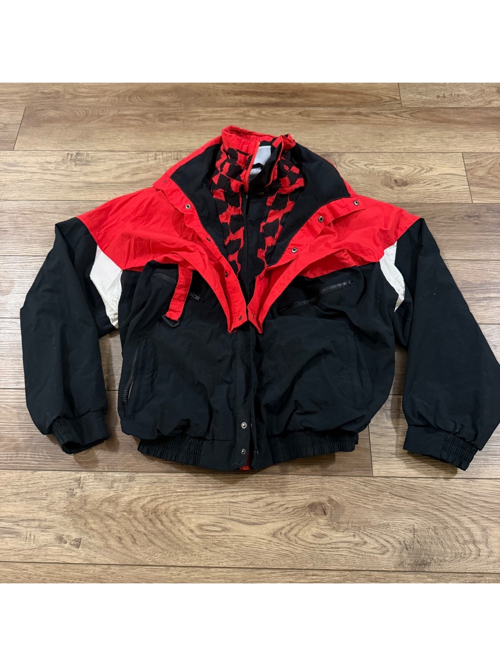 Vtg 1993 Winston Cup Racing Jacket Colorblock Nylon XL